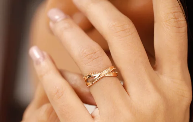 Gold moissanite engagement rings