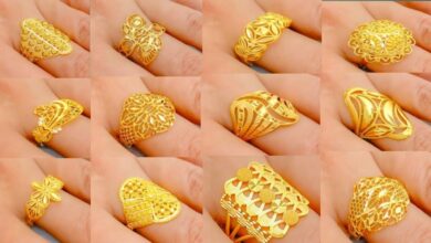 latest gold ring design for female